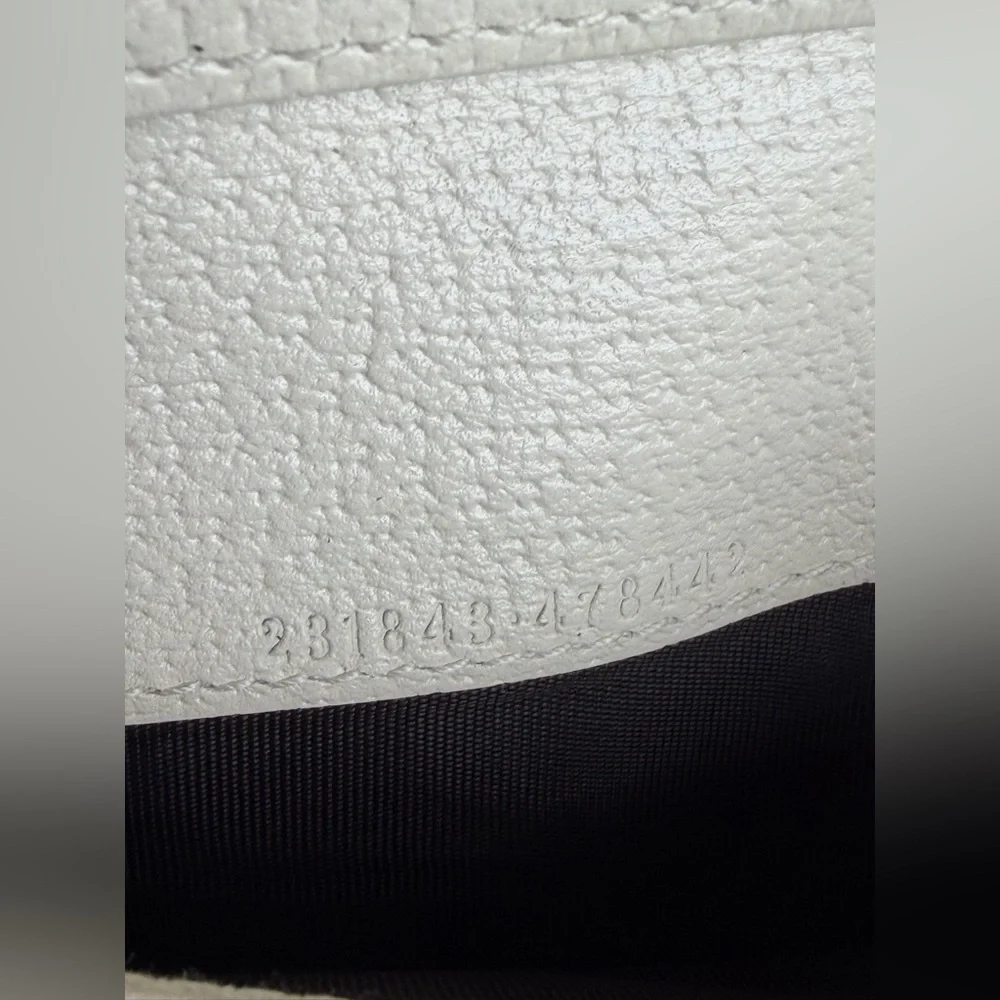 Gucci Soho Studded GG Logo Creamy White Leather Continental Wallet